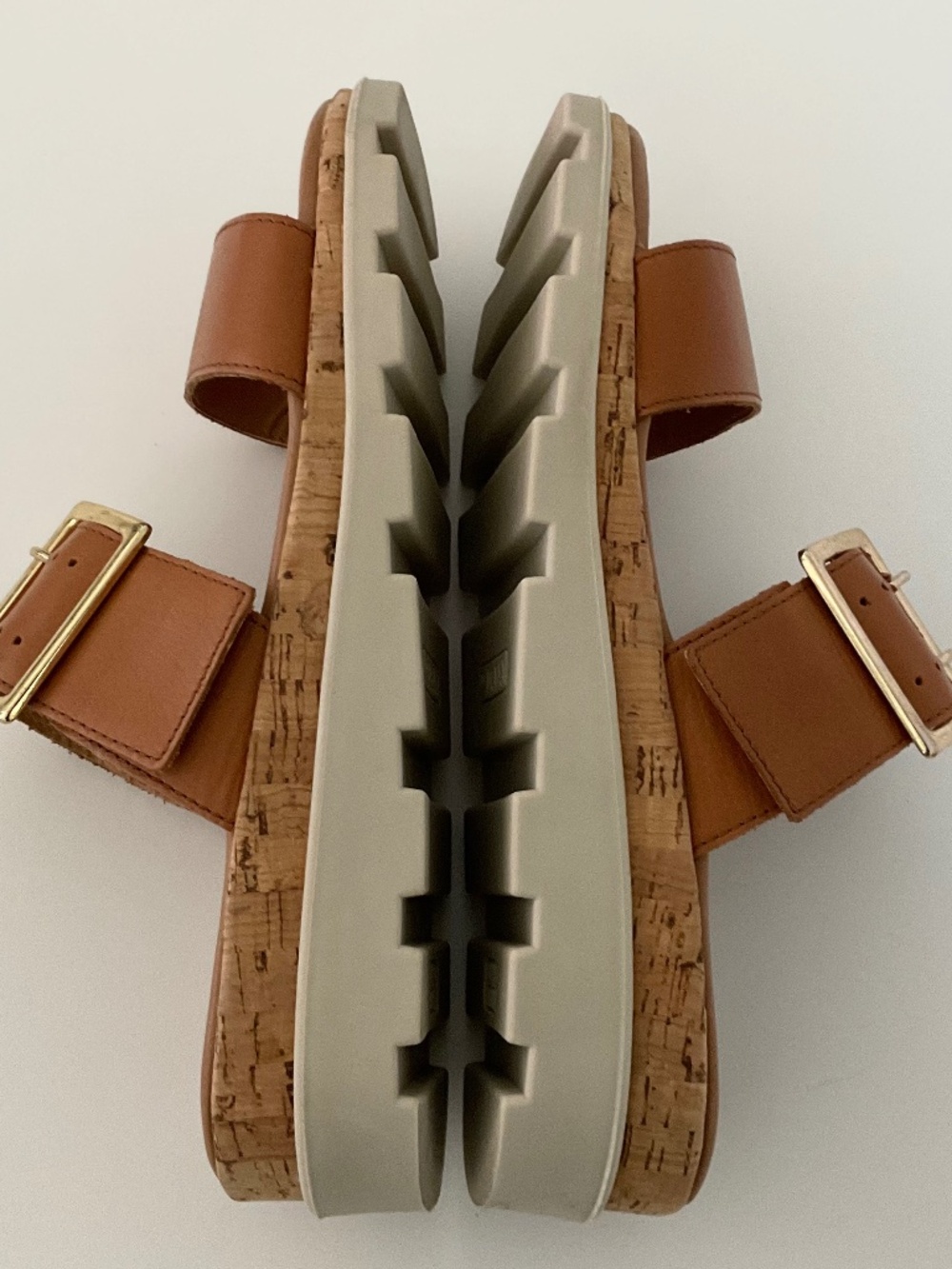 VERA PELLE Slide Strap Sandals Brown Size 8.5 - Picture 4 of 6